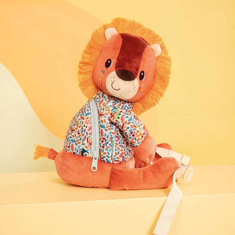 Miękki plecak przytulanka Lew Jack / Lilliputiens