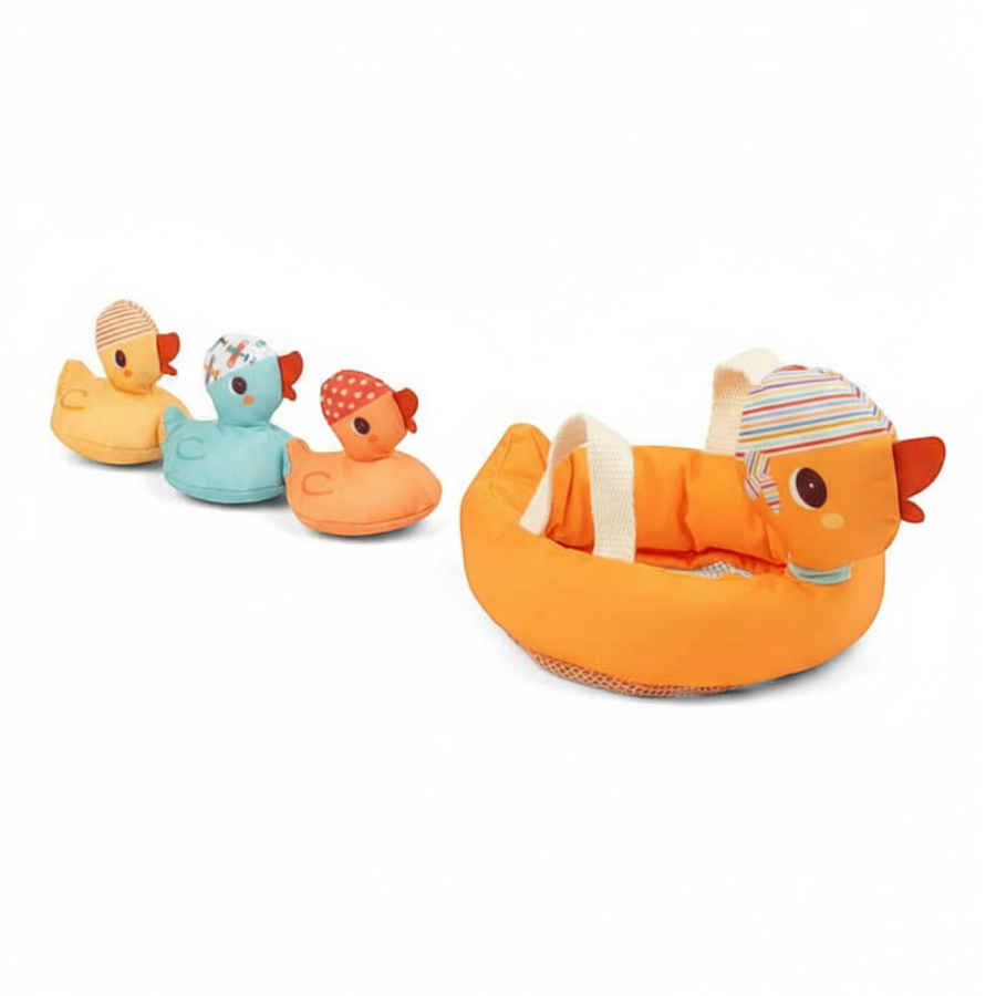 Kaczka i 3 magnetyczne kaczątka do kąpieli 9 m+ / Lilliputiens