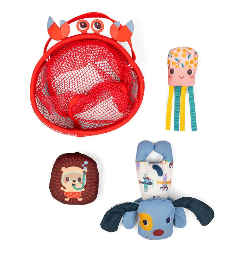Zestaw do kąpieli Sieć rybacka Piesek Jules 12 m+ / Lilliputiens