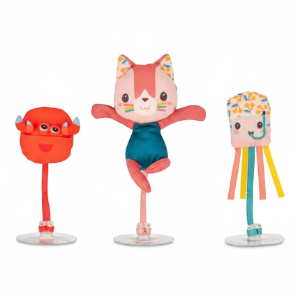 Zestaw 3 zabawek do kąpieli z przyssawkami Kotka Jeanne 3 m+ / Lilliputiens