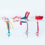 Zestaw 3 zabawek do kąpieli z przyssawkami Kotka Jeanne 3 m+ / Lilliputiens