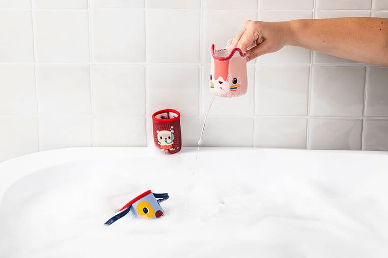 3 kubeczki do kąpieli Piesek Jules 6 m+ / Lilliputiens