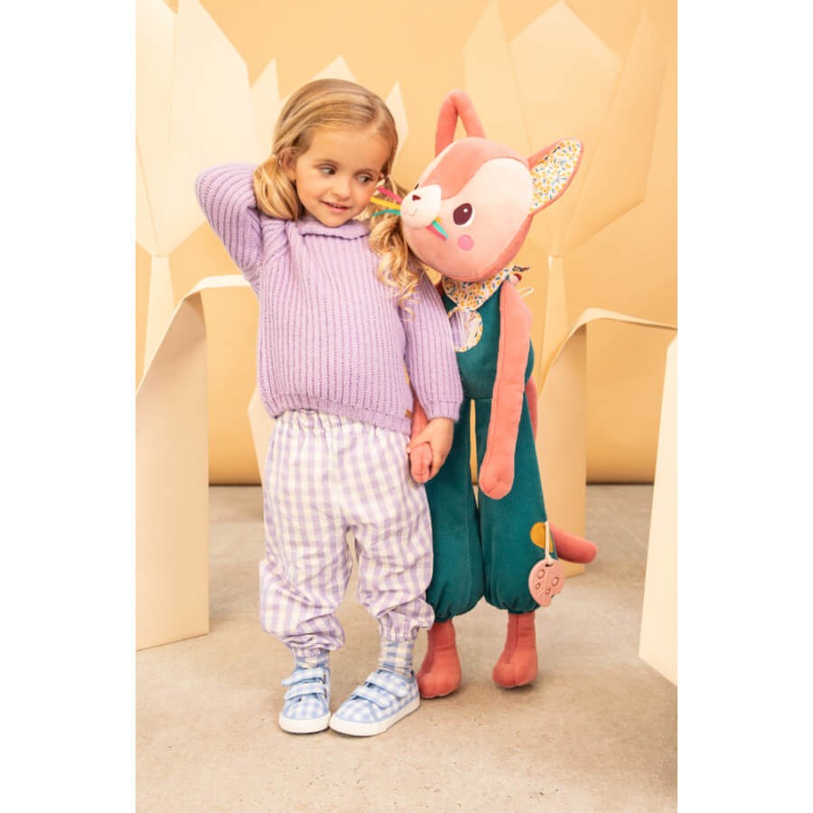 Duża przytulanka aktywizująca Kotka Jeanne 6 m+ / Lilliputiens