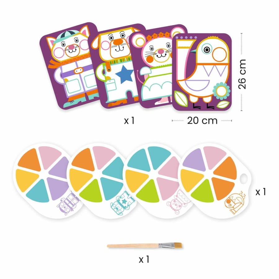 Malowanie z paletą farb MALI PRZYJACIELE / Djeco