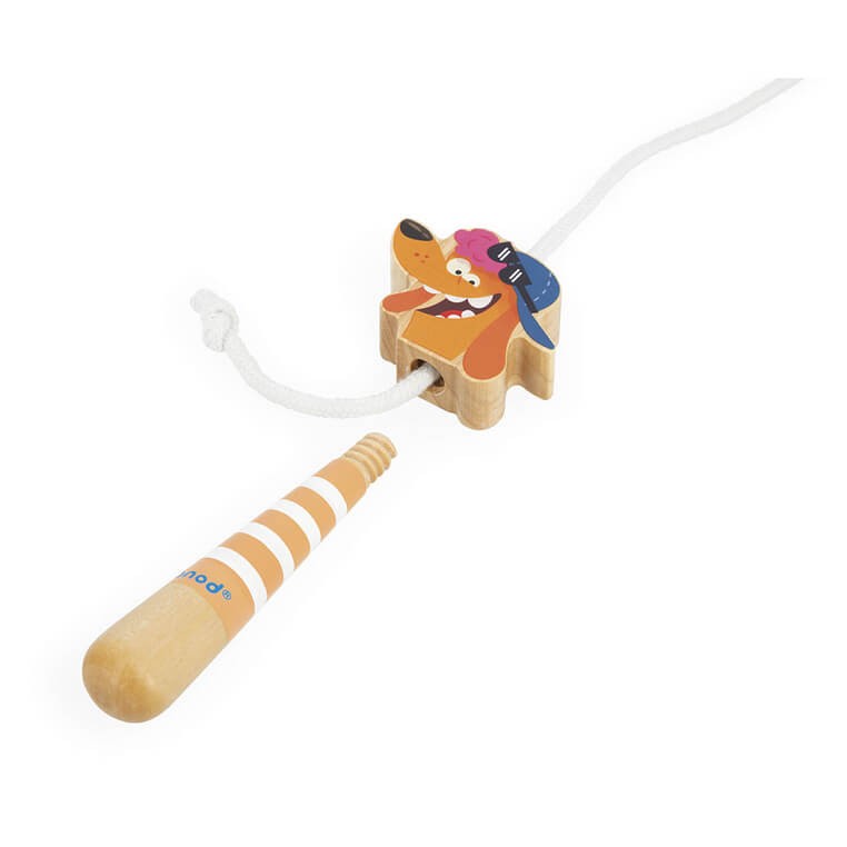 Skakanka z drewnianymi rączkami Piesek Applepop 3+ / Janod