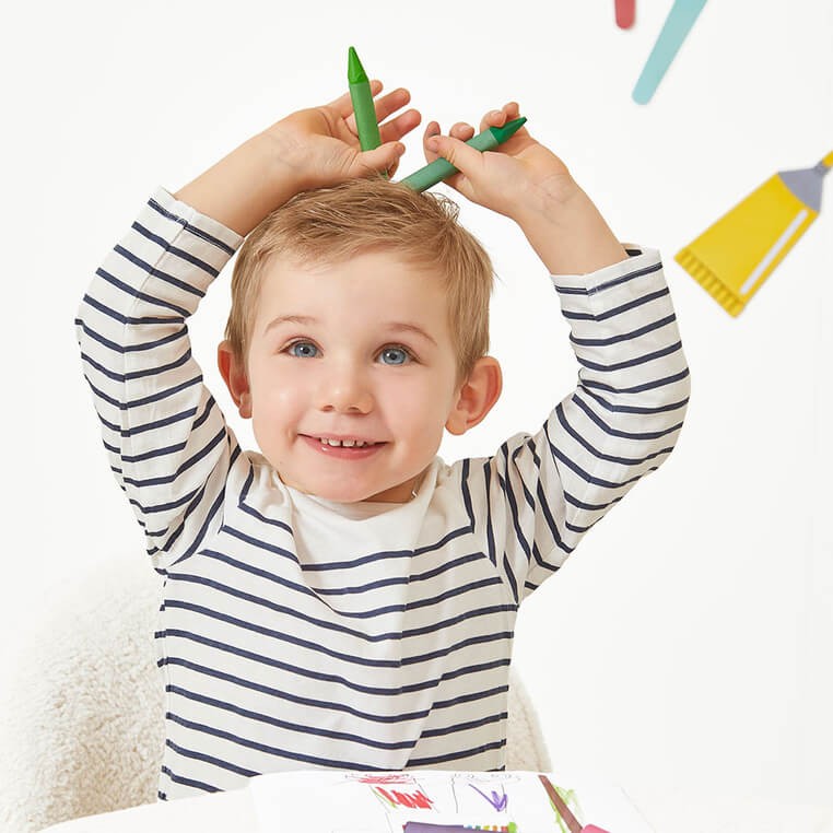 Kredki woskowe 12 kolorów 12m+ / Janod