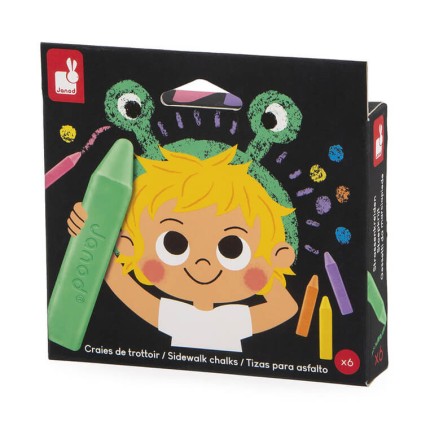 Kreda chodnikowa 6 kolorów 3+ / Janod