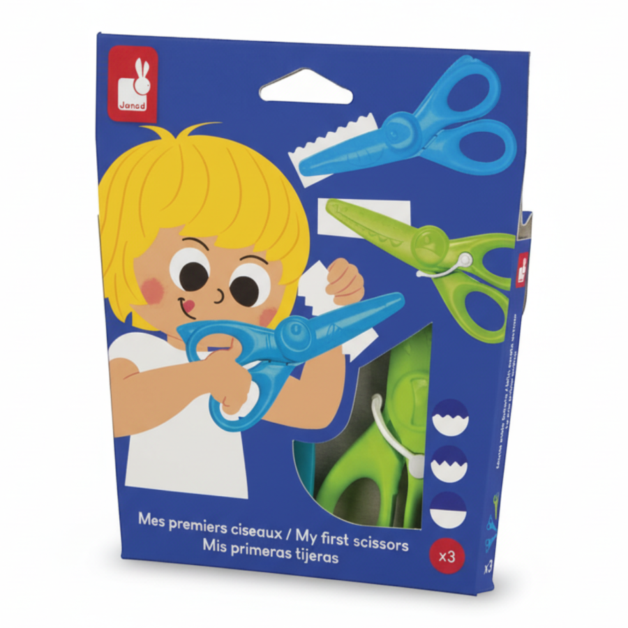 Pierwsze nożyczki kreatywne do wycinania wzorów 3szt. 3+ / Janod