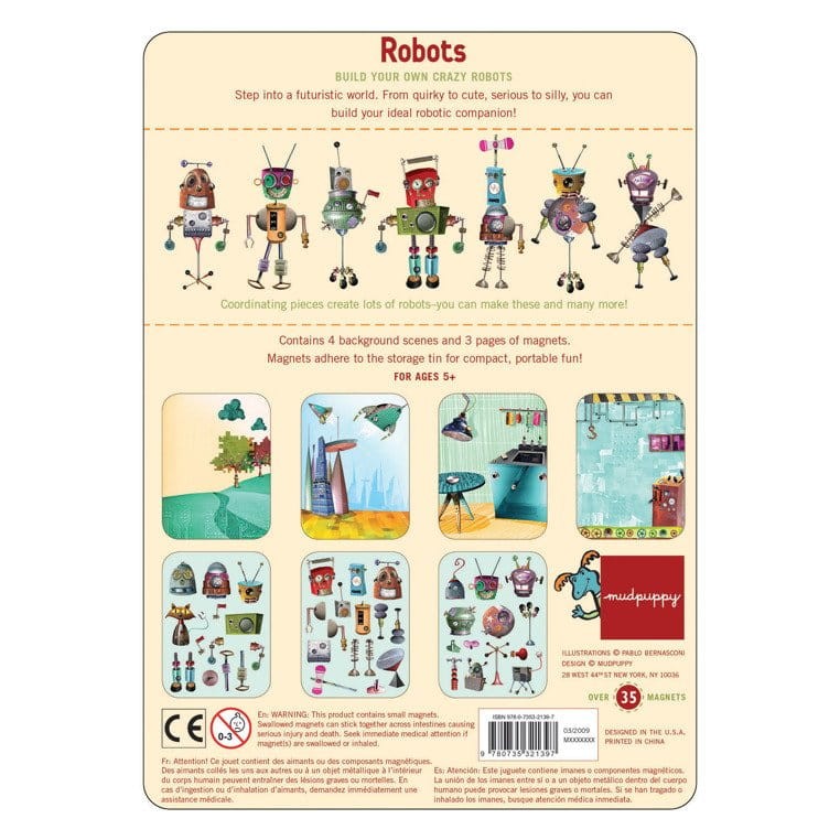Magnetyczne postacie Roboty 6+ / Mudpuppy