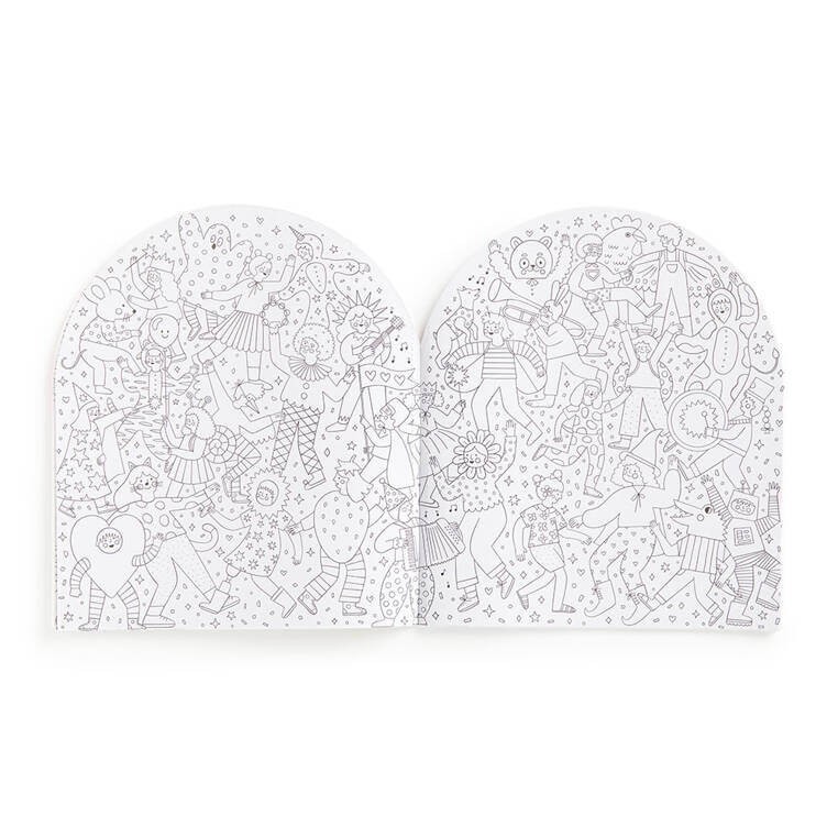 Zestaw kreatywny z malowanką, wielokolorową kredką i naklejkami Tęczowy świat 6+ / Mudpuppy