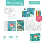 Naklejki, malowanki, łamigłówki z 5 kredkami - Pod wodą 4+ / Mudpuppy