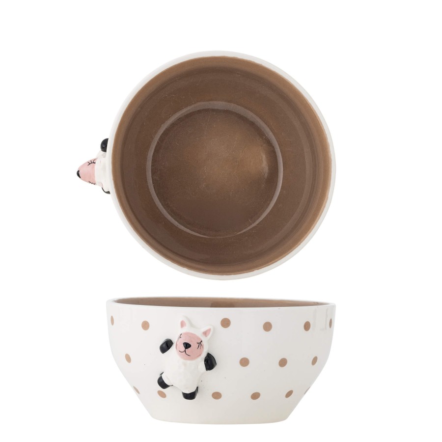 Miseczka dziecięca z kamionki - Dolly, Brown / Bloomingville Mini