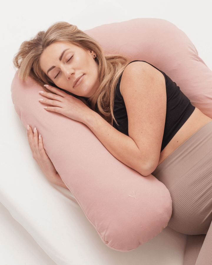 Poduszka ciążowa do spania typu 7 jersey róż / piapimo
