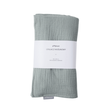 Otulacz muślinowy 120×140 cm szałwia / piapimo