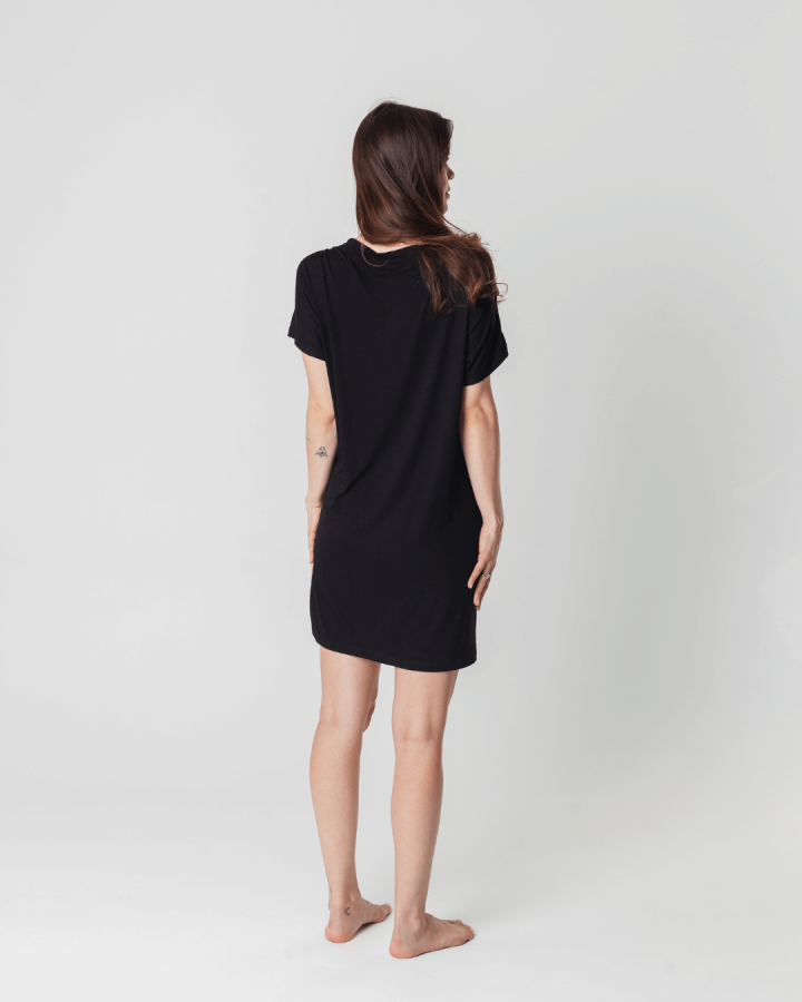 Koszula do spania i karmienia Francesca One Size - czarna / piapimo