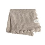 Kocyk z bawełny organicznej Muszelka - beż / Effiki