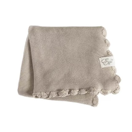 Kocyk z bawełny organicznej Muszelka - Beż / Effiki