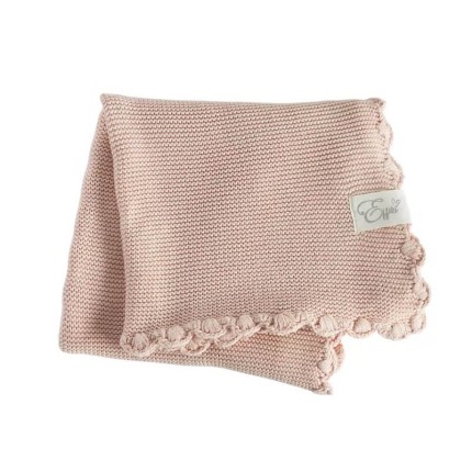 Kocyk z bawełny organicznej Muszelka - Brzoskwiniowy Puch / Effiki