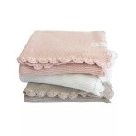 Kocyk z bawełny organicznej Muszelka - Brzoskwiniowy Puch / Effiki