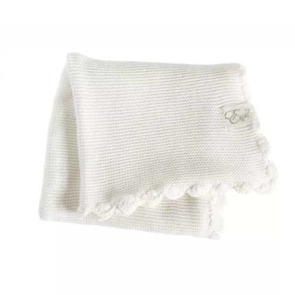 Kocyk z bawełny organicznej Muszelka - Ecru / Effiki