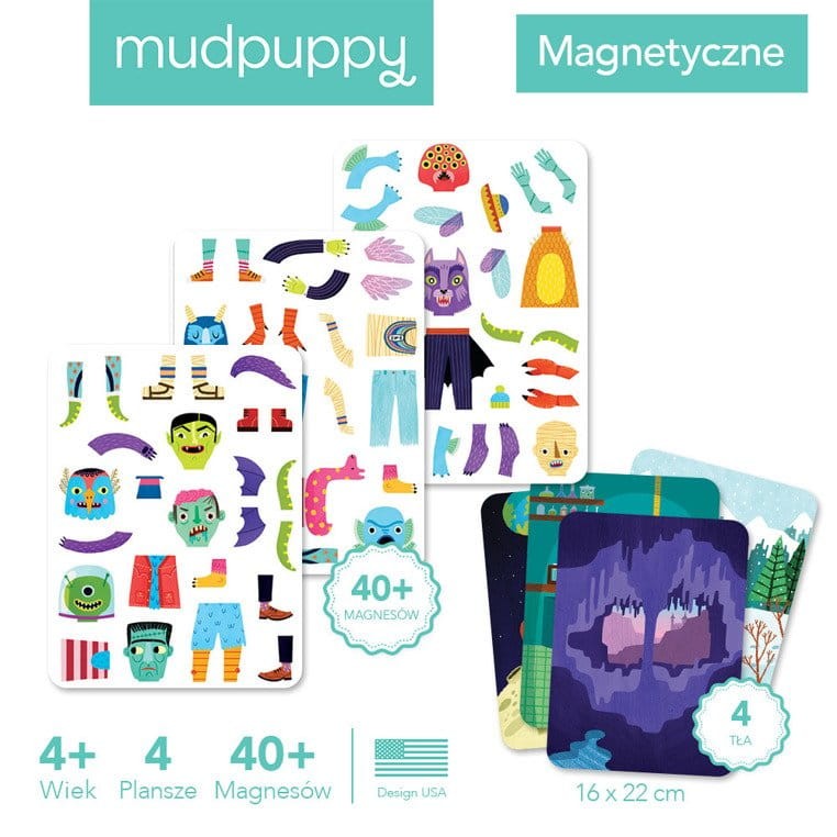 Magnetyczne postacie Potwory 4+ / Mudpuppy