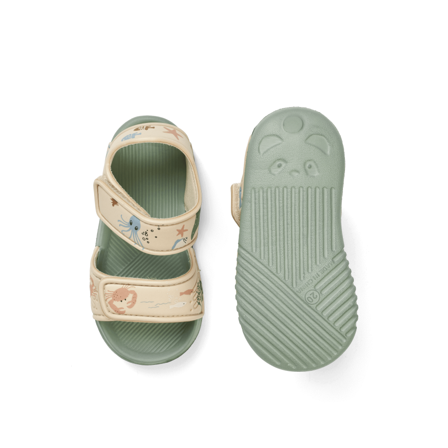 Sandały z paskami Blumer - sea creature, sandy / Liewood