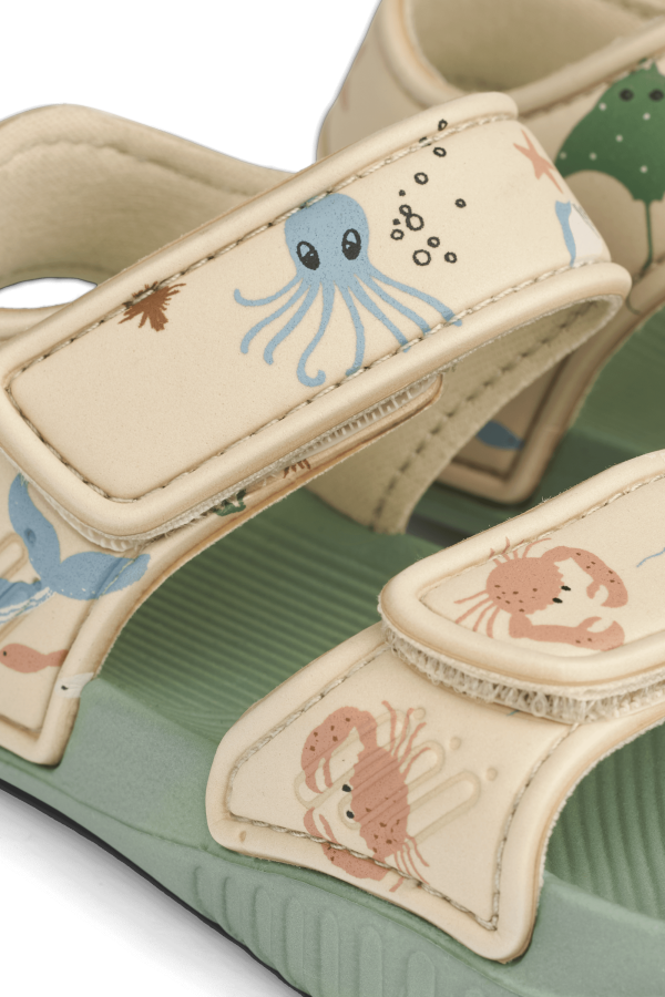 Sandały z paskami Blumer - sea creature, sandy / Liewood