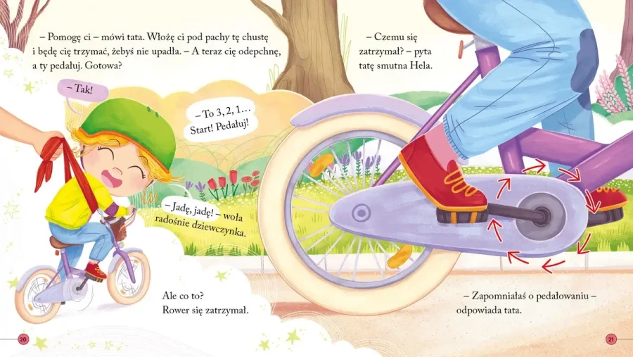 Hela sama jeździ na rowerze / Wilga