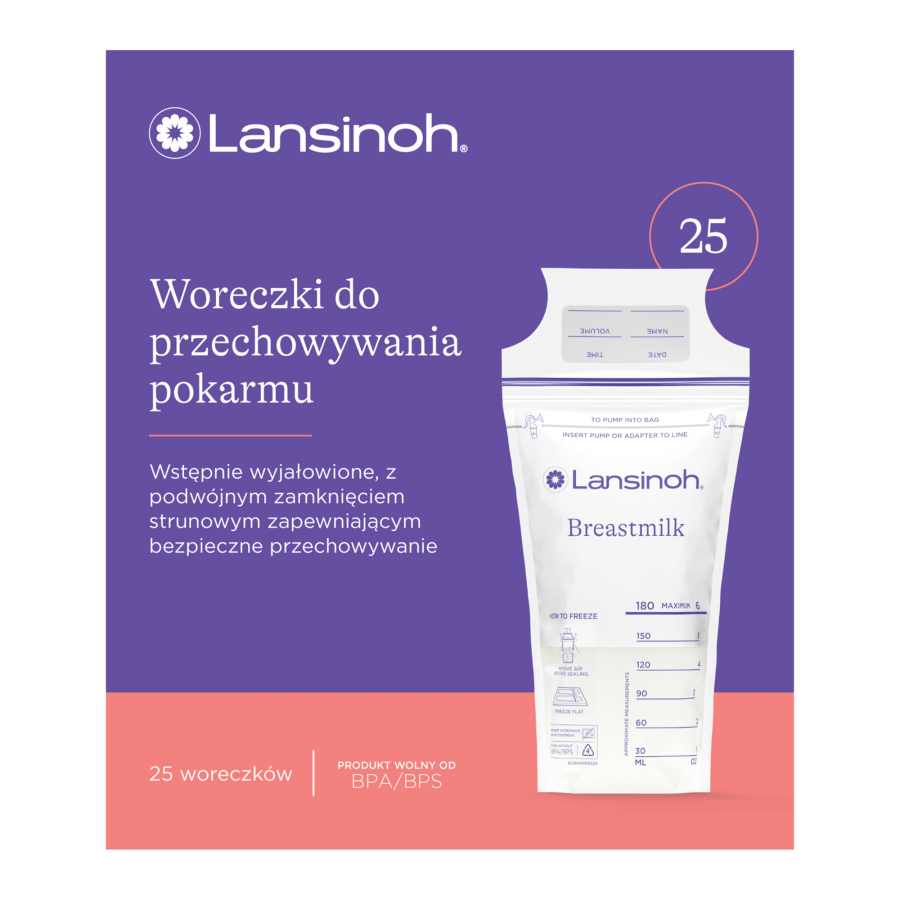 Woreczki na pokarm 25 szt. / Lansinoh