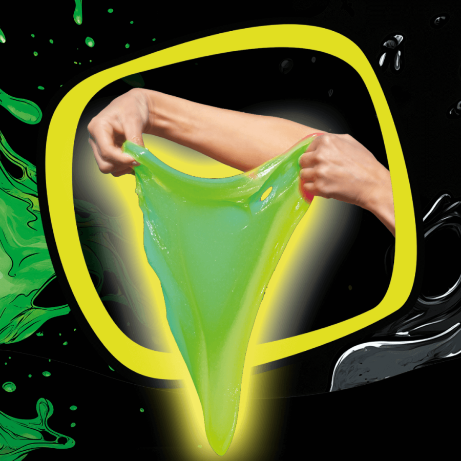 Jiggly Slime Fluo Glow - zielony, 430g / Tuban