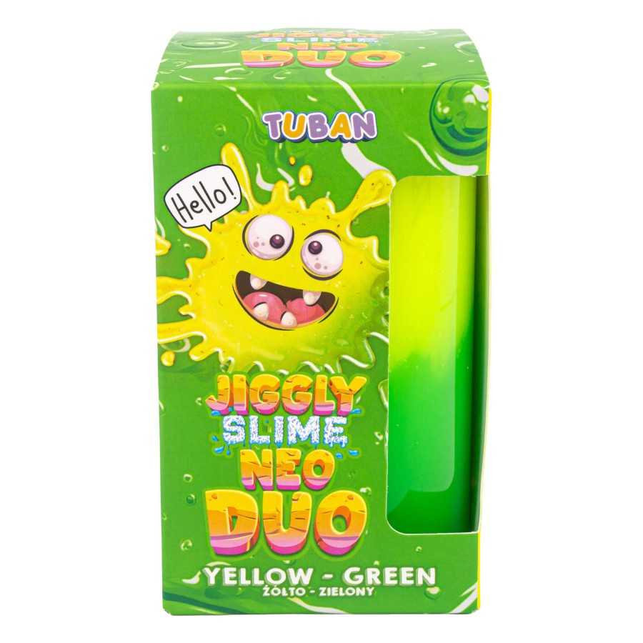Jiggly Slime Neo Duo - żółto-zielony, 430g / Tuban