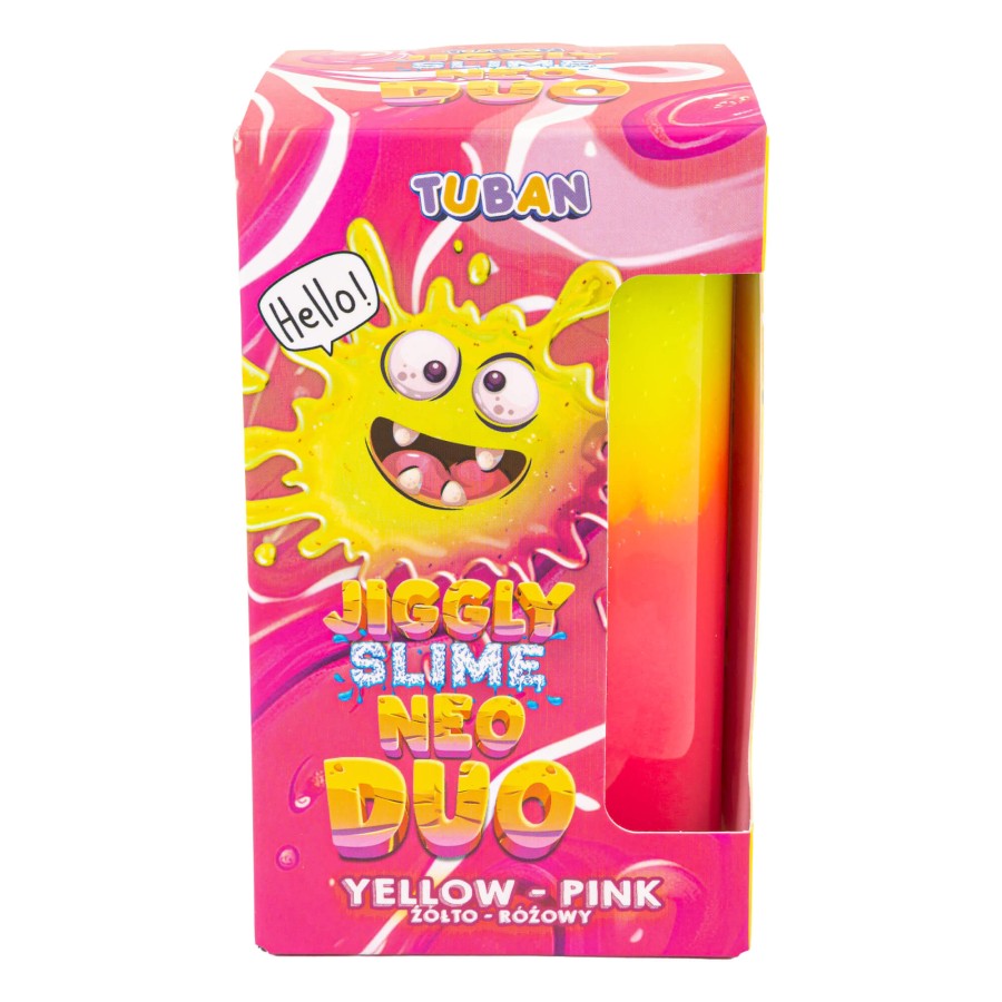 Jiggly Slime Neo Duo - żółto-różowy, 430g / Tuban