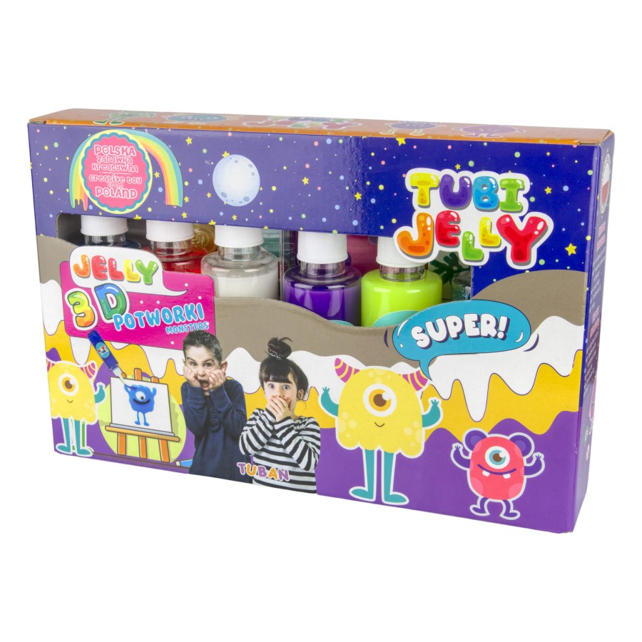 Zestaw Tubi Jelly 6 kolorów - potworki / Tuban
