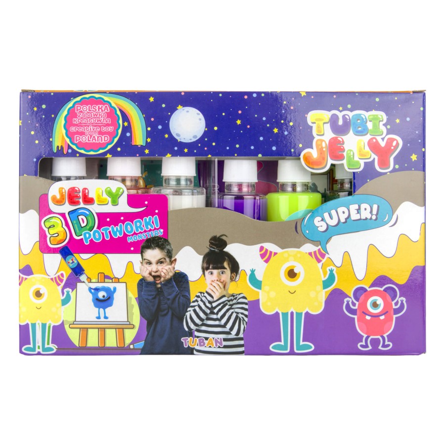 Zestaw Tubi Jelly 6 kolorów - potworki / Tuban