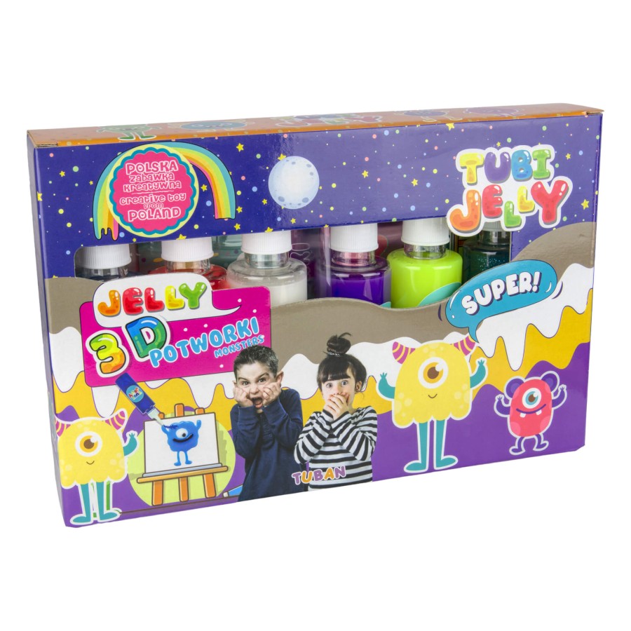 Zestaw Tubi Jelly 6 kolorów - potworki / Tuban