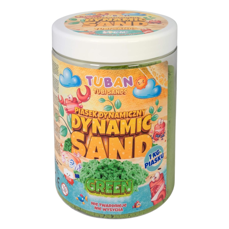 Piasek Dynamiczny - zielony, 1 kg / Tuban