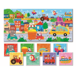 Baby puzzle - dwustronne puzzle dla najmłodszych - ŚRODKI TRANSPORTU / Ludattica