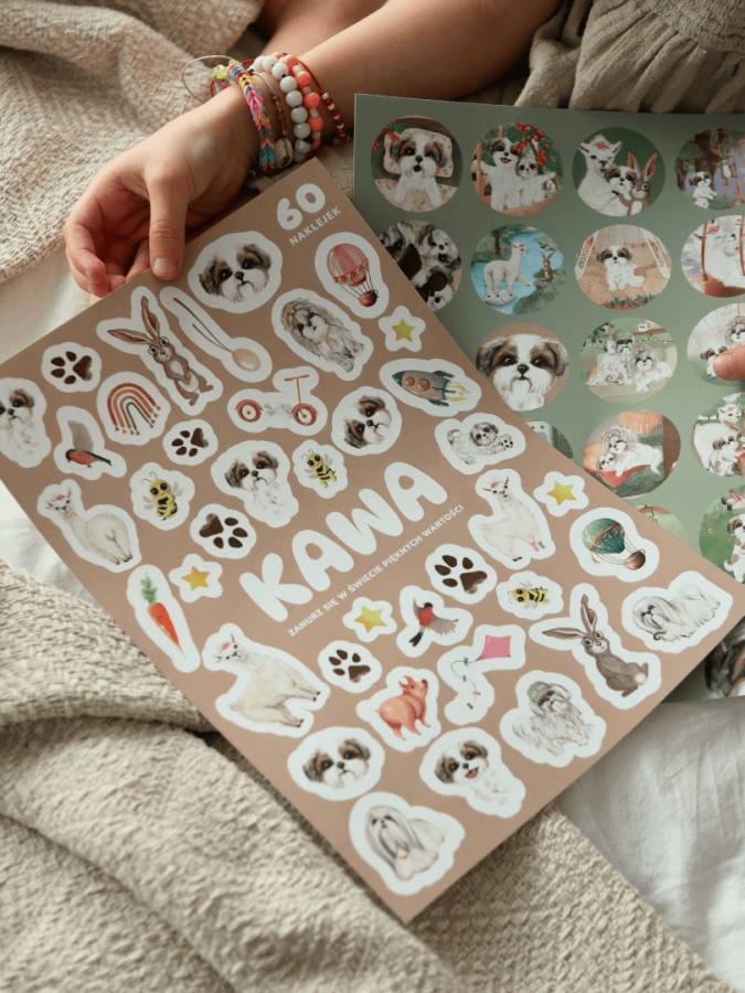 Zestaw 60 naklejek "Kawa" / Neverending store Anna Załęcka