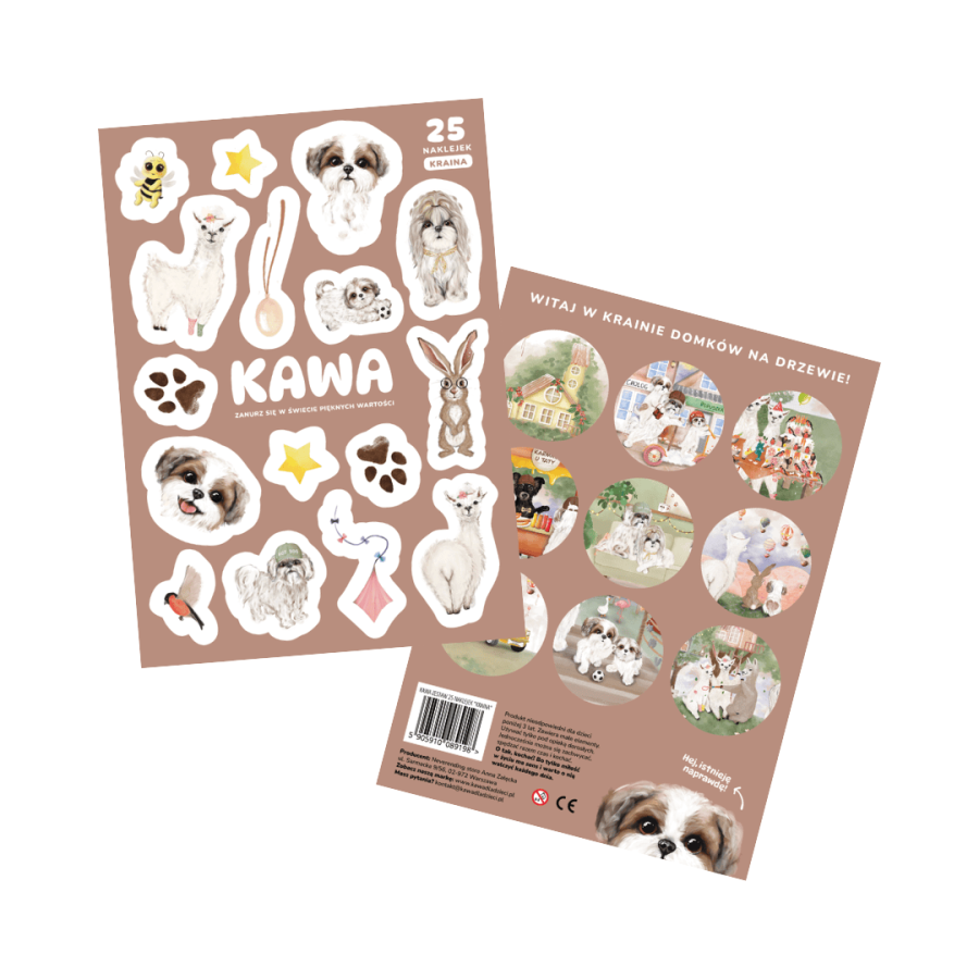 Zestaw 25 naklejek "Kraina" / Neverending store Anna Załęcka