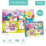 Puzzle sensoryczne z miękkimi aplikacjami Lamy 42 elementy 3+ / Mudpuppy