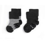 Skarpetki niemowlęce Stay-on-Socks, Black Stripes / KipKep