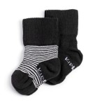 Skarpetki niemowlęce Stay-on-Socks, Black Stripes / KipKep