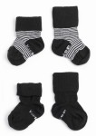 Skarpetki niemowlęce Stay-on-Socks, Black Stripes / KipKep