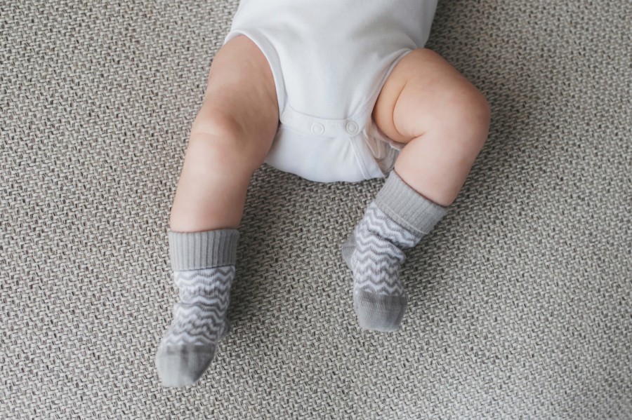 Skarpetki niemowlęce Stay-on-Socks, Grey / KipKep