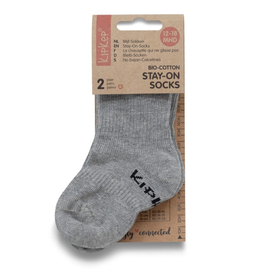 Skarpetki niemowlęce Stay-on-Socks, Grey / KipKep