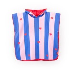 Dwustronne poncho kąpielowe dla dzieci Cherry Red / QUUT