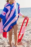 Dwustronne poncho kąpielowe dla dzieci Cherry Red / QUUT