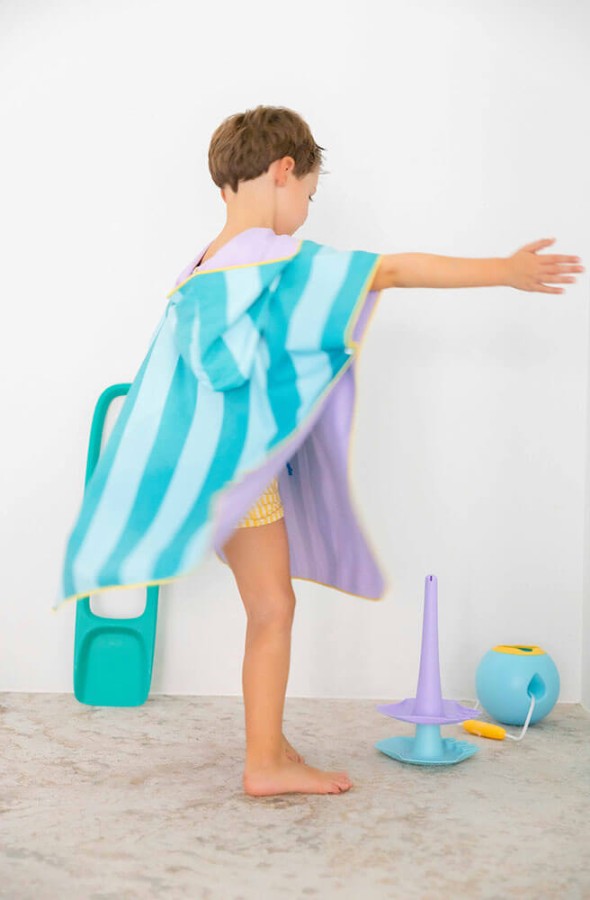 Dwustronne poncho kąpielowe dla dzieci Lagoon / QUUT