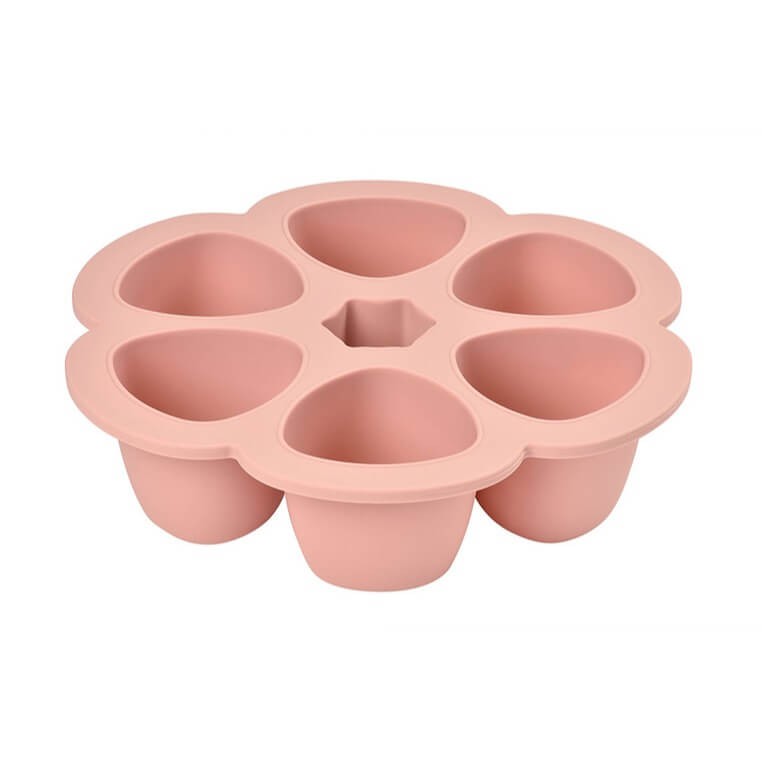 Silikonowy pojemnik do mrożenia duży 6 x 150 ml Old pink / Beaba