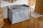Łóżeczko turystyczne dwupoziomowe z funkcją kojca 3w1 Eazy sleep Heather grey, Pebble / Beaba